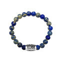 CO88 Bracelet with logo bead Sediment steel/blue/yellow, stretch/all-size 8CB-17025