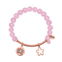 CO88 Bracelet with charms bar/flower/open flower rosé/pink 8CB-50002
