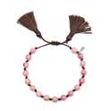 CO88 Bracelet with tassel Brown sliding clasp, one-size 8CB-80044