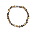 CO88 Collection 8CB-90014 - Natural stone bracelet - Tiger eye 6 mm - size m - brown