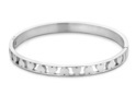 CO88 Collection 8CB-90093 - Steel bangle with hearts - one-size - silver colored