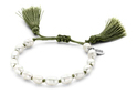 CO88 Collection 8CB-90114 - Bracelet with tassel - pearl 6-7 mm - one-size - green