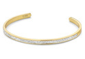 CO88 Collection 8CB-90172 - Steel open bangle with crystal - one-size - gold colored