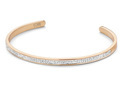 CO88 Collection 8CB-90173 - Steel open bangle with crystal - one-size - rose colored