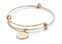 CO88 Collection 8CB-90176 - Steel bangle with charm - love - one-size - rose colored