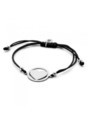 CO88 Collection 8CB-90180 - Bracelet with steel charm - heart - one-size - black / silver colored