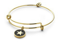 CO88 Collection 8CB-90184 - Steel bangle with charm - star - one-size - gold colored