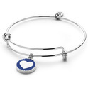 CO88 Collection 8CB-90186 - Steel bangle with charm - heart - one-size - silver colored