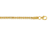 Glow 204.5008.19 Bracelet Fantasy link yellow and white gold 2.5 mm 19 cm