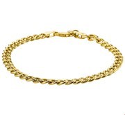 Bracelet Zilgold Cut gourmet yellow gold with silver core 5 mm