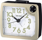 Seiko QHE120G Travel alarm clock plastic white 6.5 x 7.6 x 3.5 cm