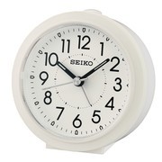 Seiko QHE174W Alarm clock white with snooze 87 mm