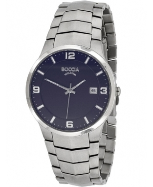 boccia-horloge-3561-04-heren-titanium-blauwe-wijzerplaat