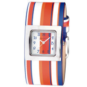 Coolwatch by Prisma CW.241 Children's watch Stripes Orange Blue steel/leather orange-blue 25 mm