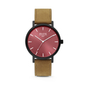 Frank 1967 7FW 0006 Watch steel/leather brown-red 42 mm