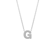 CO88 Necklace with pendant Letter G steel/silver 42-47 cm 8CN-11006