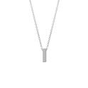 CO88 Necklace with pendant Letter I steel/silver 42-47 cm 8CN-11008