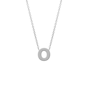 CO88 Necklace with pendant Letter O steel/silver 42-47 cm 8CN-11014