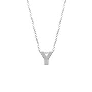 CO88 Necklace with pendant Letter Y steel/silver 42-47 cm 8CN-11024