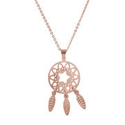 CO88 Necklace with pendant Dreamcatcher steel 42-47 cm 8CN-10042