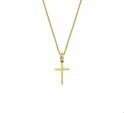 Necklace cross yellow gold 10 mm 41-45 cm