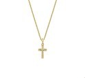 House collection 4018486 Necklace Yellow gold Cross Zirconia 1.0 mm 41 + 4 cm