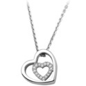House Collection 1313367 Silver Necklace Heart Zirconia 1.3 mm 41 + 4 cm