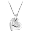 House collection 1313373 Silver Necklace Heart Zirconia 1.3 mm 41 + 4 cm