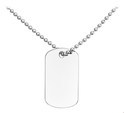 House collection 1319178 Silver Necklace Dogtag Diamond-coated 2.0 mm 60 cm