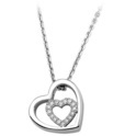 House collection 1323218 Silver Necklace Heart Zirconia 41 + 4 cm