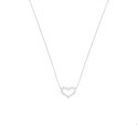 House collection 4104166 Necklace White gold Heart Zirconia 0.8 mm 40 + 3 cm
