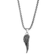 Frank 1967 7FN 0004 Necklace with pendant steel Wing 60 cm