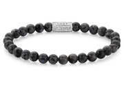 Rebel and Rose RR-60026-S Stretch bracelet Beads Gray Seduction silver-grey 6 mm