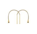 House collection Pull-through earrings Yellow gold Shiny