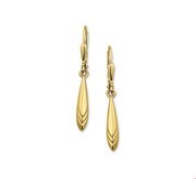 House Collection Earrings Yellow Gold Shiny 18 mm x 3.5 mm