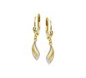 House Collection Earrings Zirconia Yellow Gold 16 mm x 5.5 mm