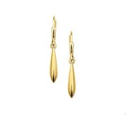 House Collection Earrings Yellow Gold Shiny 18 mm x 3.5 mm