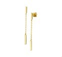 House Collection Earrings Bar Yellow Gold Shiny 37 mm x 1.5 mm