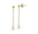 House Collection Earrings Pearl Yellow Gold Shiny