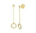 House Collection Earrings Round Yellow Gold Shiny