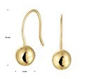 House Collection Earrings French Hook Sphere Yellow Gold Shiny 6 mm x 6 mm