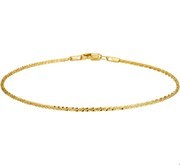 Bracelet Gold Twisted 1.4 mm wide and 18 cm long