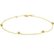 Home Collection Bracelet Gold Anchor And Balls 1.0 mm 17.5 - 18.5 cm 18.5 cm