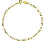 House collection Bracelet Gold Figaro 1.8 mm 19 cm