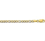 House collection Bracelet Gold Figaro 3.0 mm 20 cm