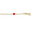 House Collection Bracelet Gold Red Coral 3.5 mm 11 - 13 cm