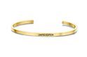 Key Moments 8KM-B00005 Steel open bangle with text limited edition zirconia one-size gold colored
