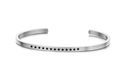 Key Moments 8KM-B00394 Steel open bangle with text stars zirconia one-size silver colored