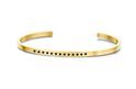 Key Moments 8KM-B00395 Steel open bangle with text stars zirconia one-size gold colored