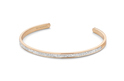Key Moments 8KM-B00433 Steel open bangle with crystal one-size rose gold colored